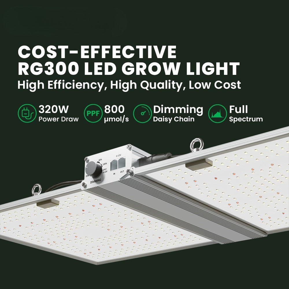 RG Serie Vollspektrum LED Pflanzenlampe (320W / 480W) für 90x90cm & 120x120cm Growzelte