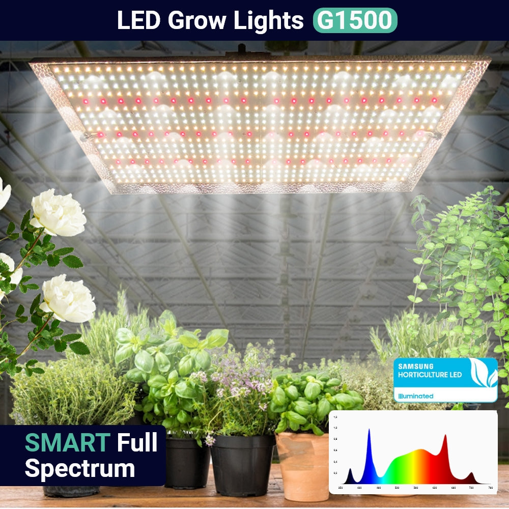 High Efficiency LED Growth Light SMART Full Spectrum & LE – Growealth