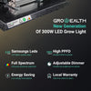 High Efficiency 300W LED Growth Light with SMART Full Spectrum & Samsung LEDs | Growealth G3000