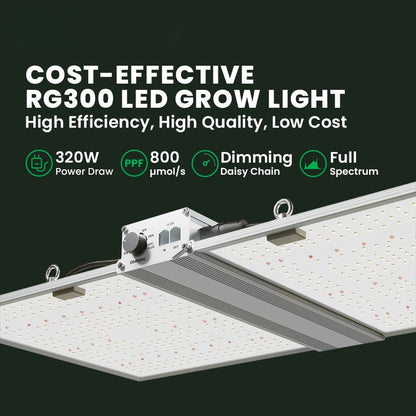 RG Serie Vollspektrum LED Pflanzenlampe (320W / 480W) für 90x90cm & 120x120cm Growzelte
